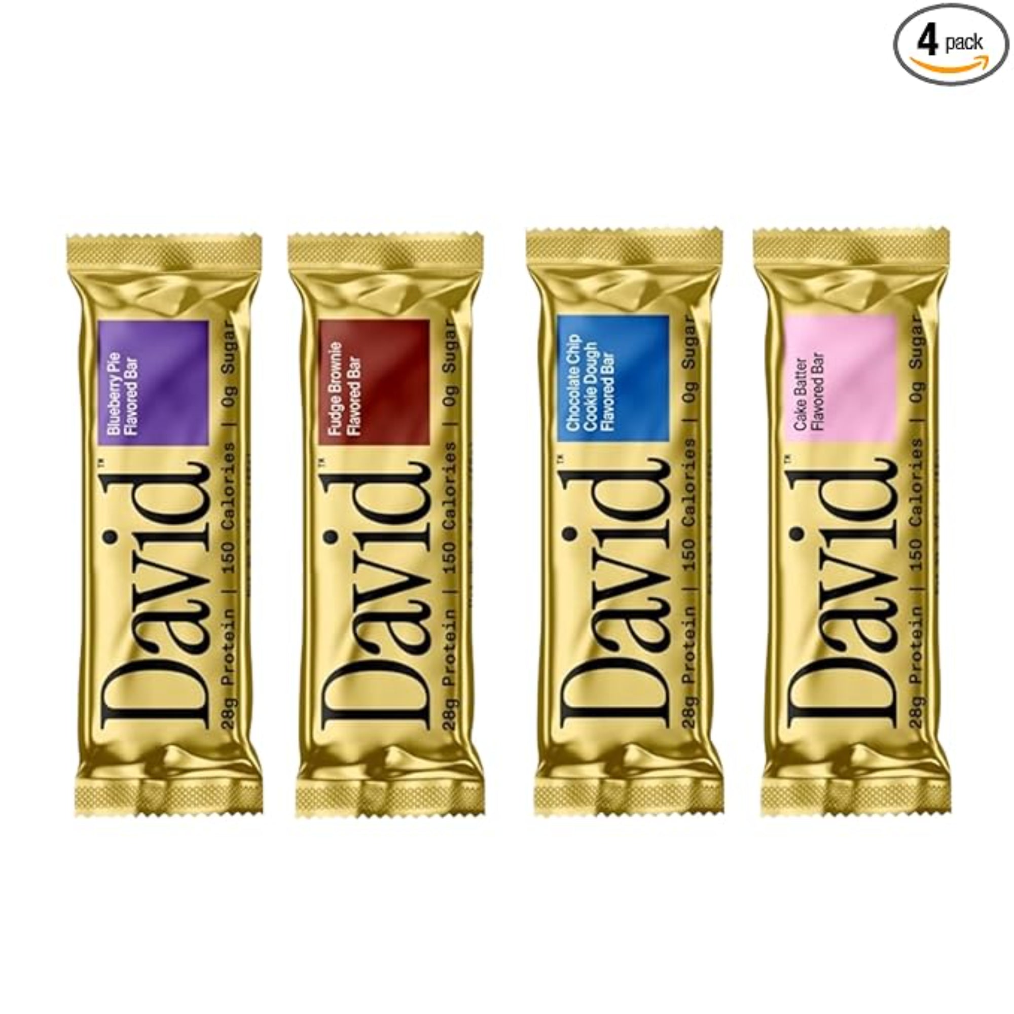 David, Protein Bar Variety Pack, Pack of 4