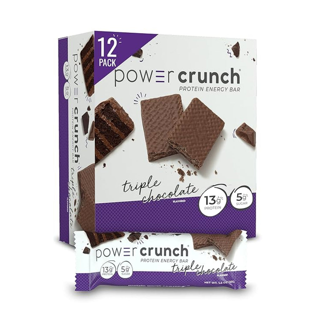Power Crunch Protein Wafer Bars, Triple Chocolate, 1.4 Ounce (12 Count)