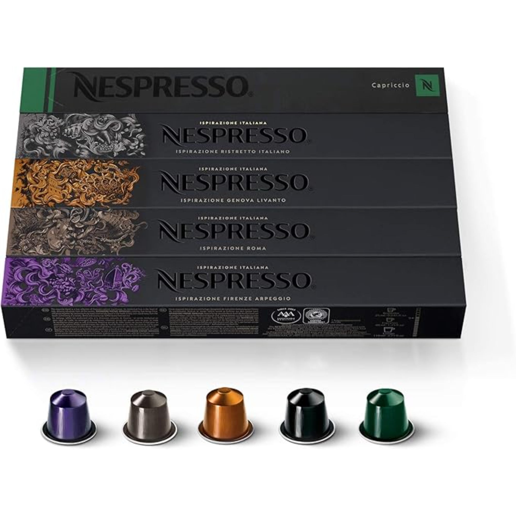 Nespresso Capsules Original Line, Ispirazione Variety Pack 50 Pods