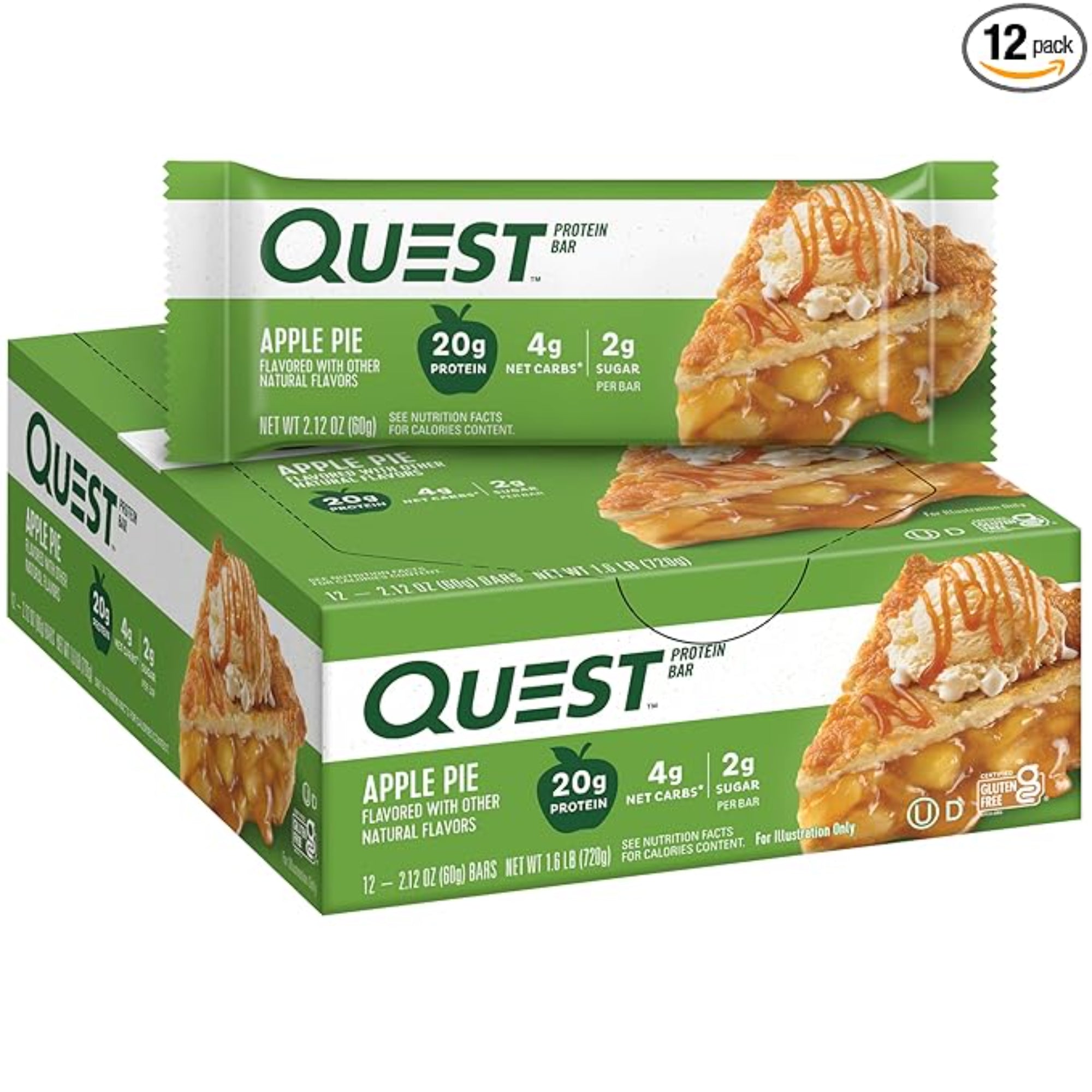 Quest Nutrition Apple Pie Protein Bar 12 Count