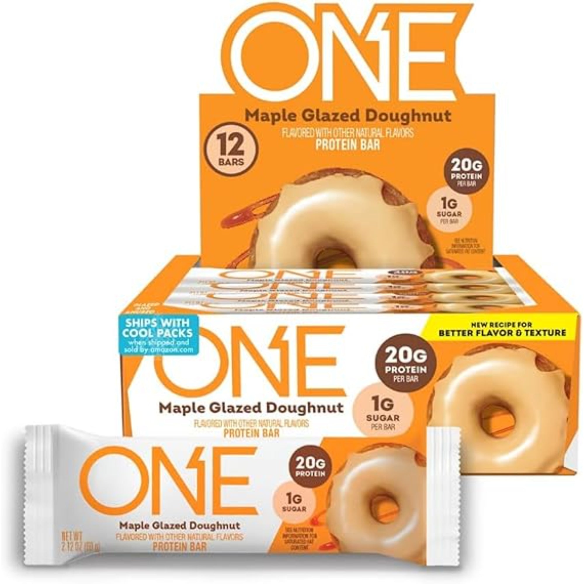 ONE Protein Bars, Maple Glazed Doughnut 2.12 oz (12 Count)