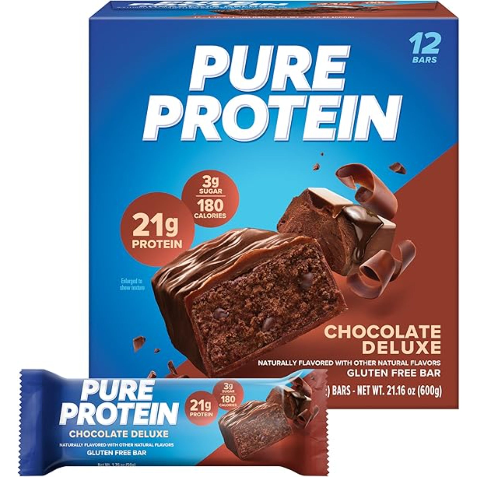 Pure Protein Bars Chocolate Deluxe 1.76 oz 12 Count