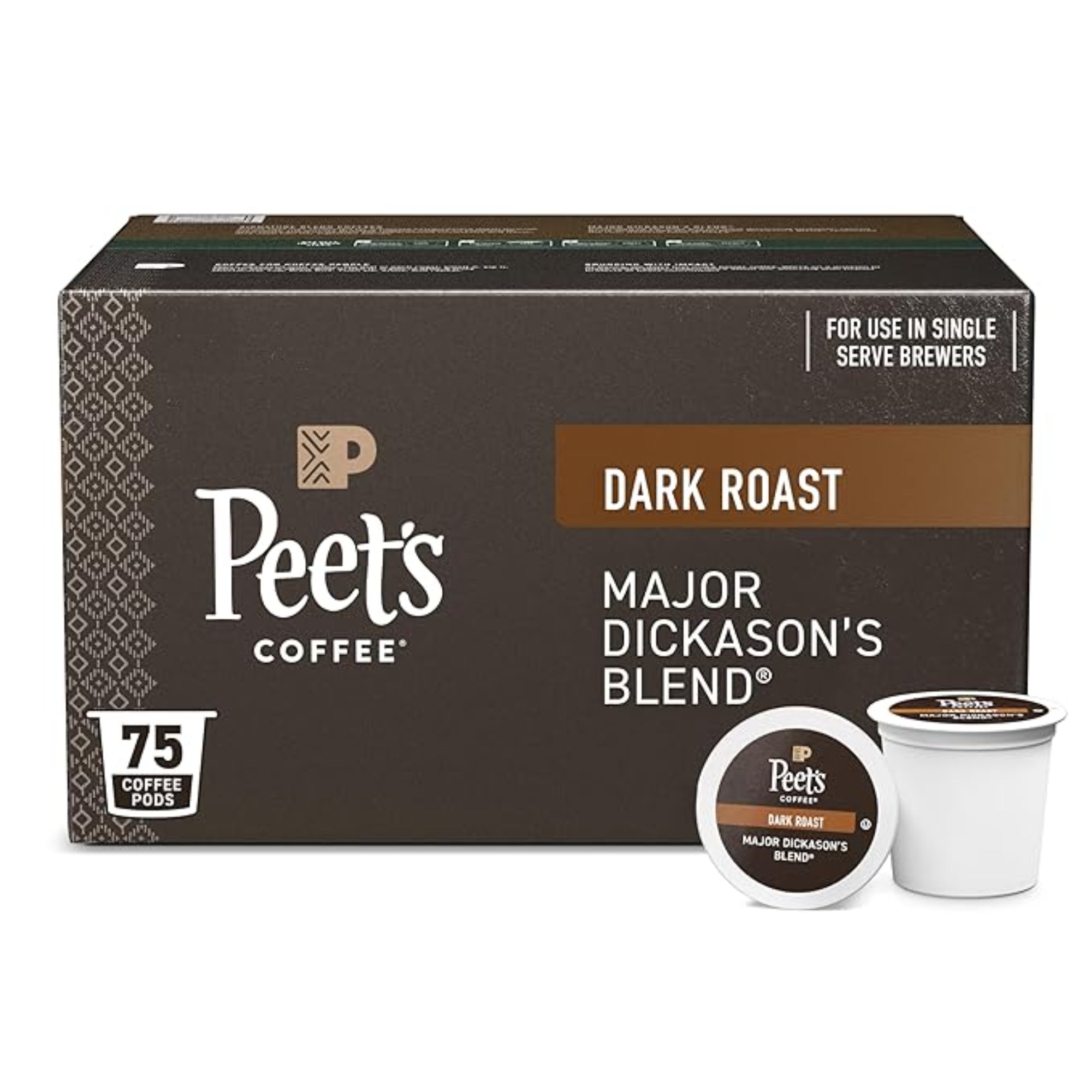 Peet's Coffee, Dark Roast Major Dickason's Blend 75 Pods
