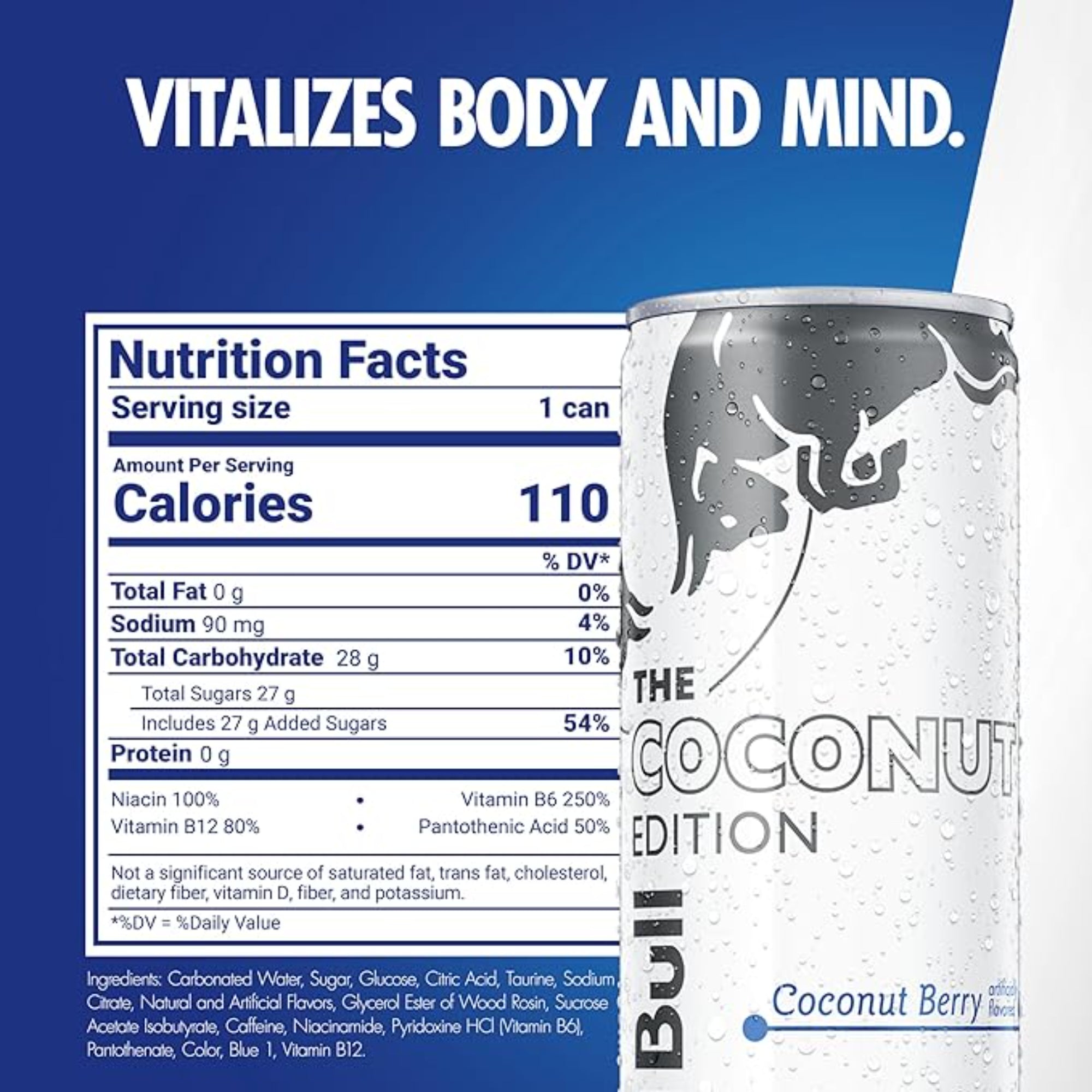 Red Bull Coconut Edition Energy Drink, Coconut Berry 24 Count