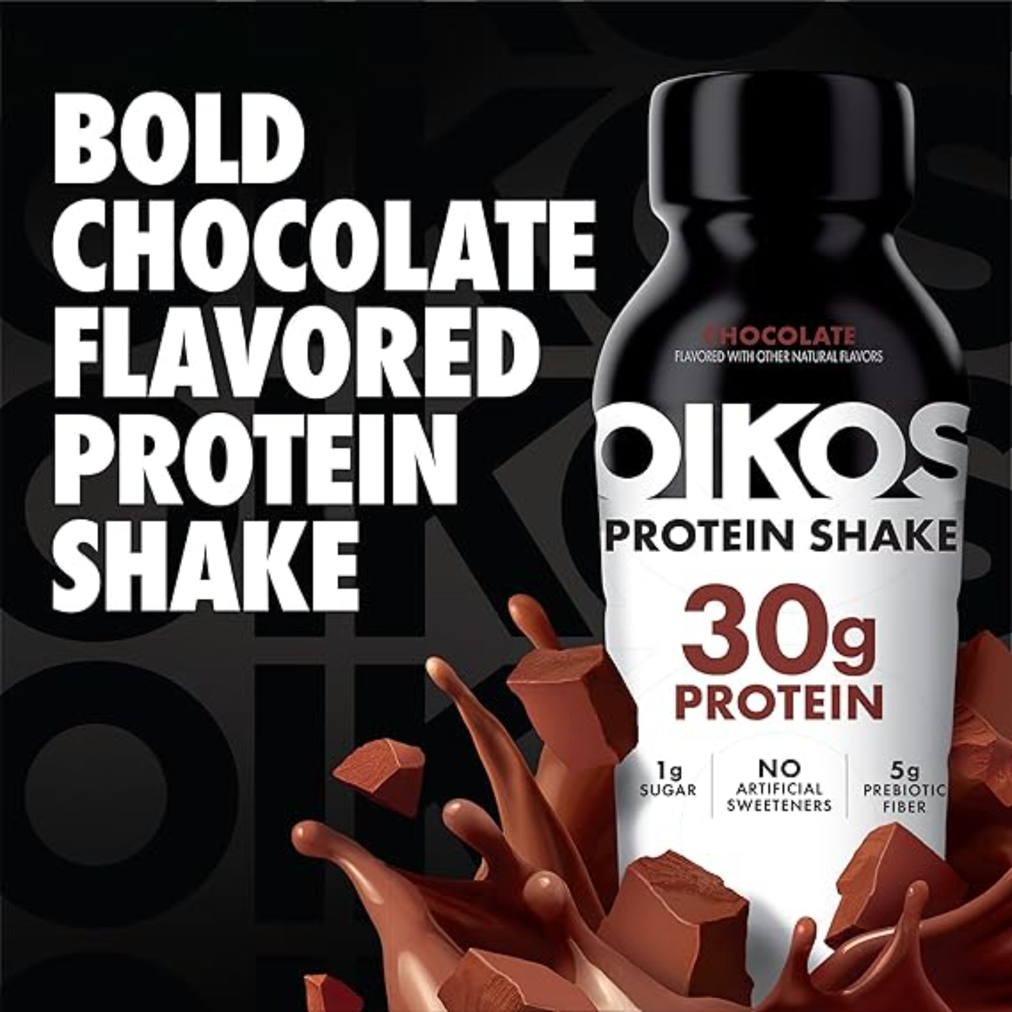 Oikos Protein Shake, Chocolate 12 fl oz Bottle 12 Count
