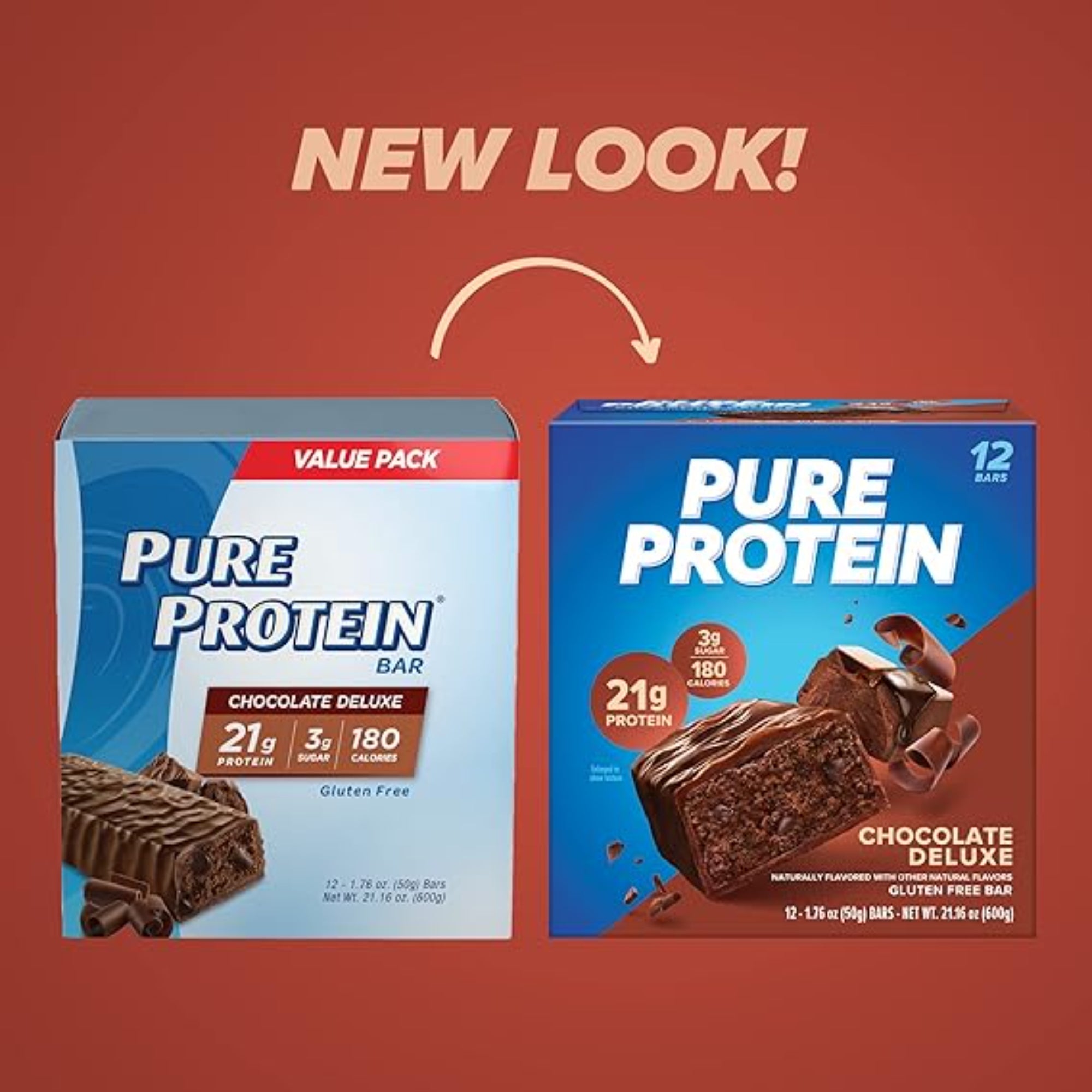 Pure Protein Bars Chocolate Deluxe 1.76 oz 12 Count