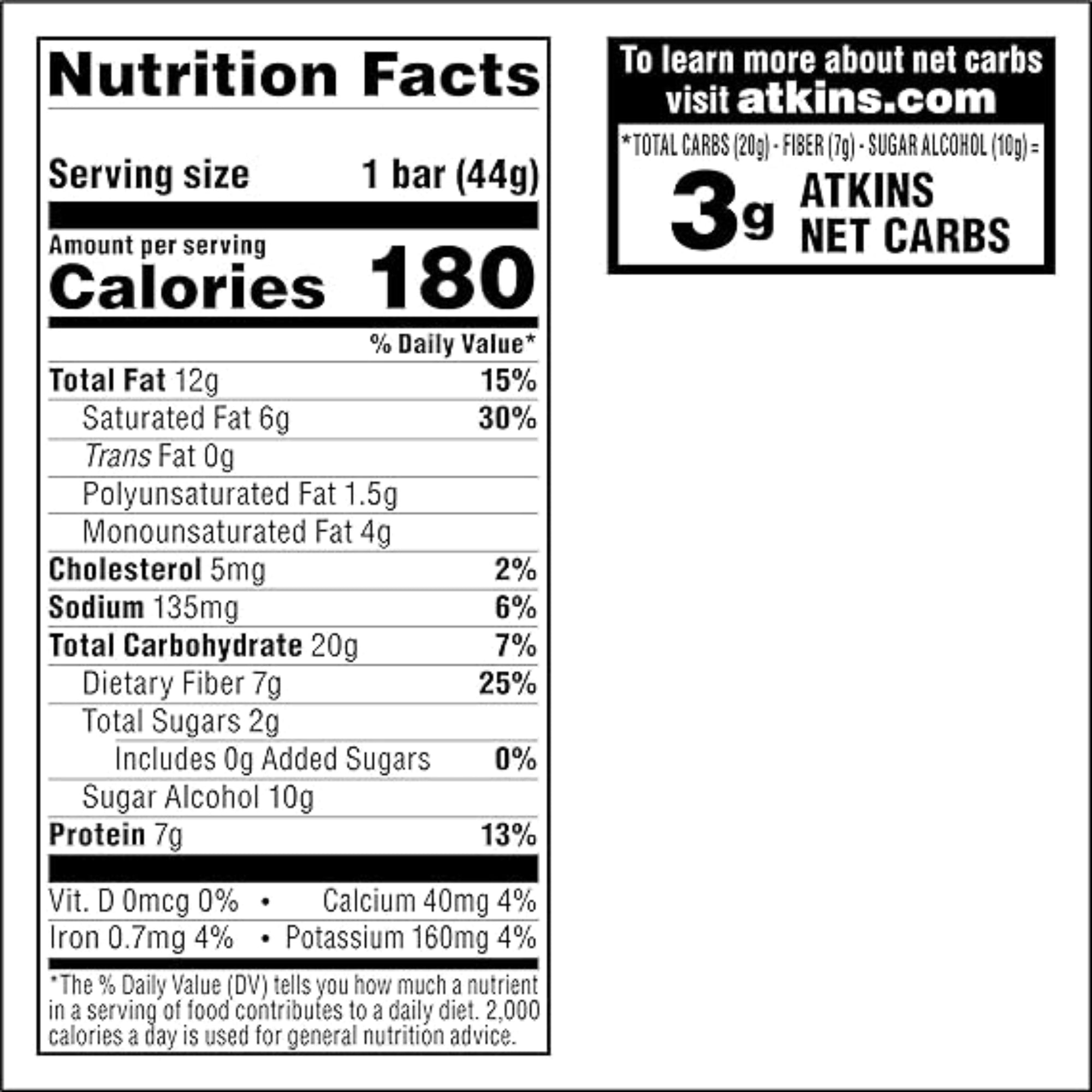 Atkins Caramel Chocolate Nut Roll Snack Bar 16 Count