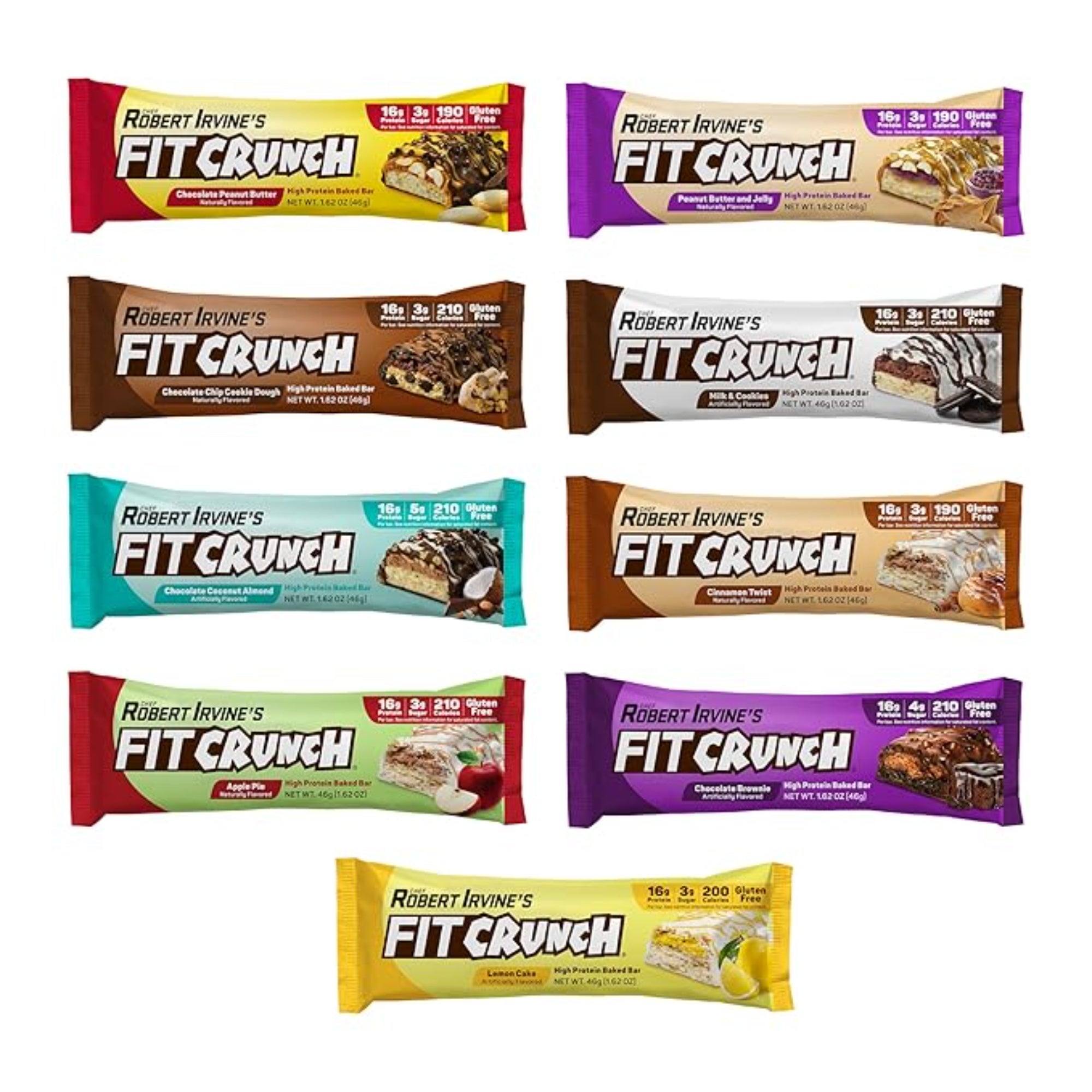 FITCRUNCH Snack Size Protein Bars(9 Count, Flavor Lovers)