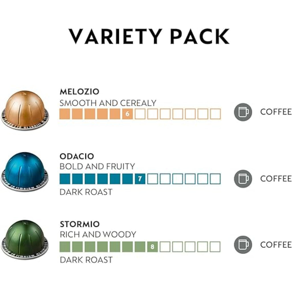 Nespresso Capsules Vertuo Variety Pack 30 Count
