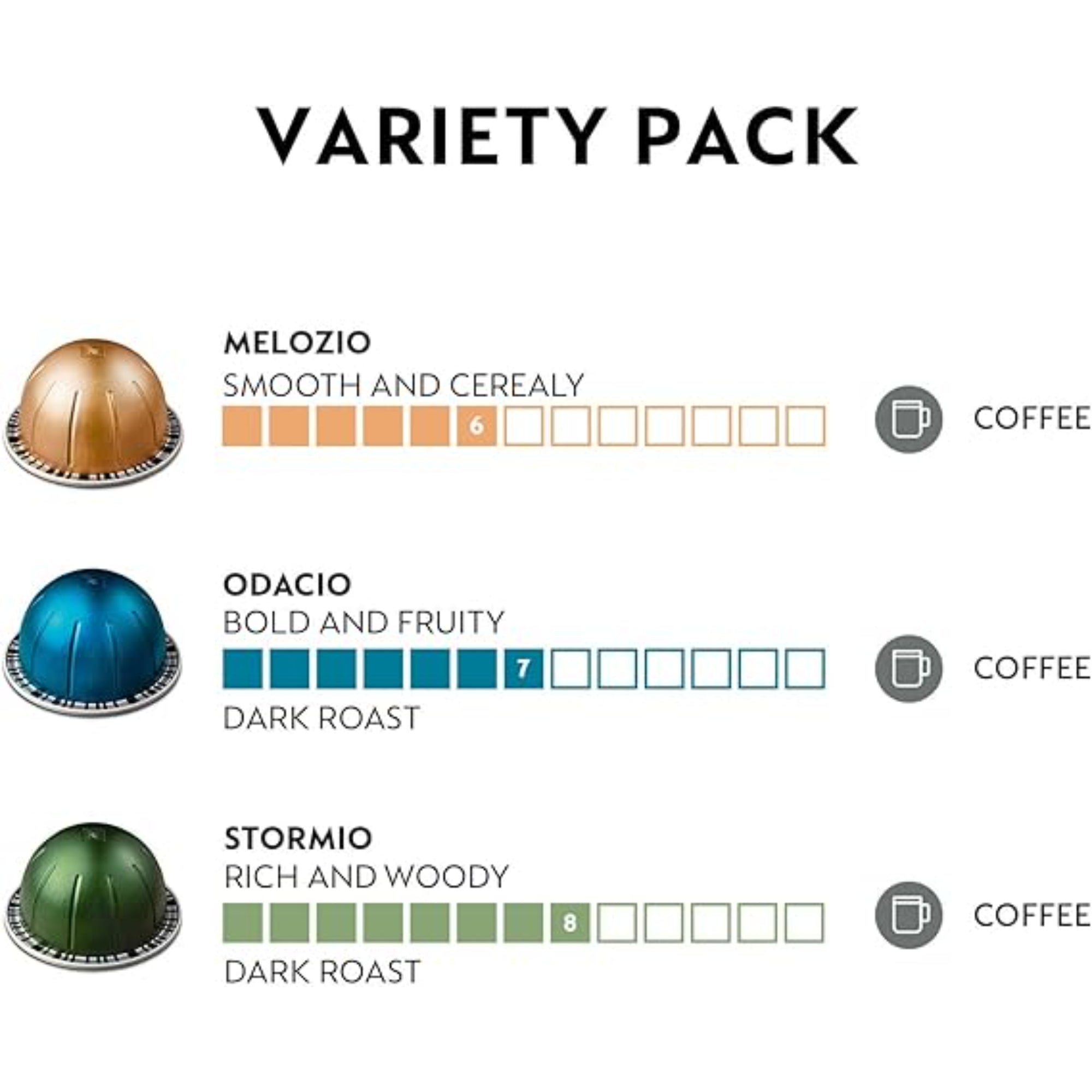 Nespresso Capsules Vertuo Variety Pack 30 Count
