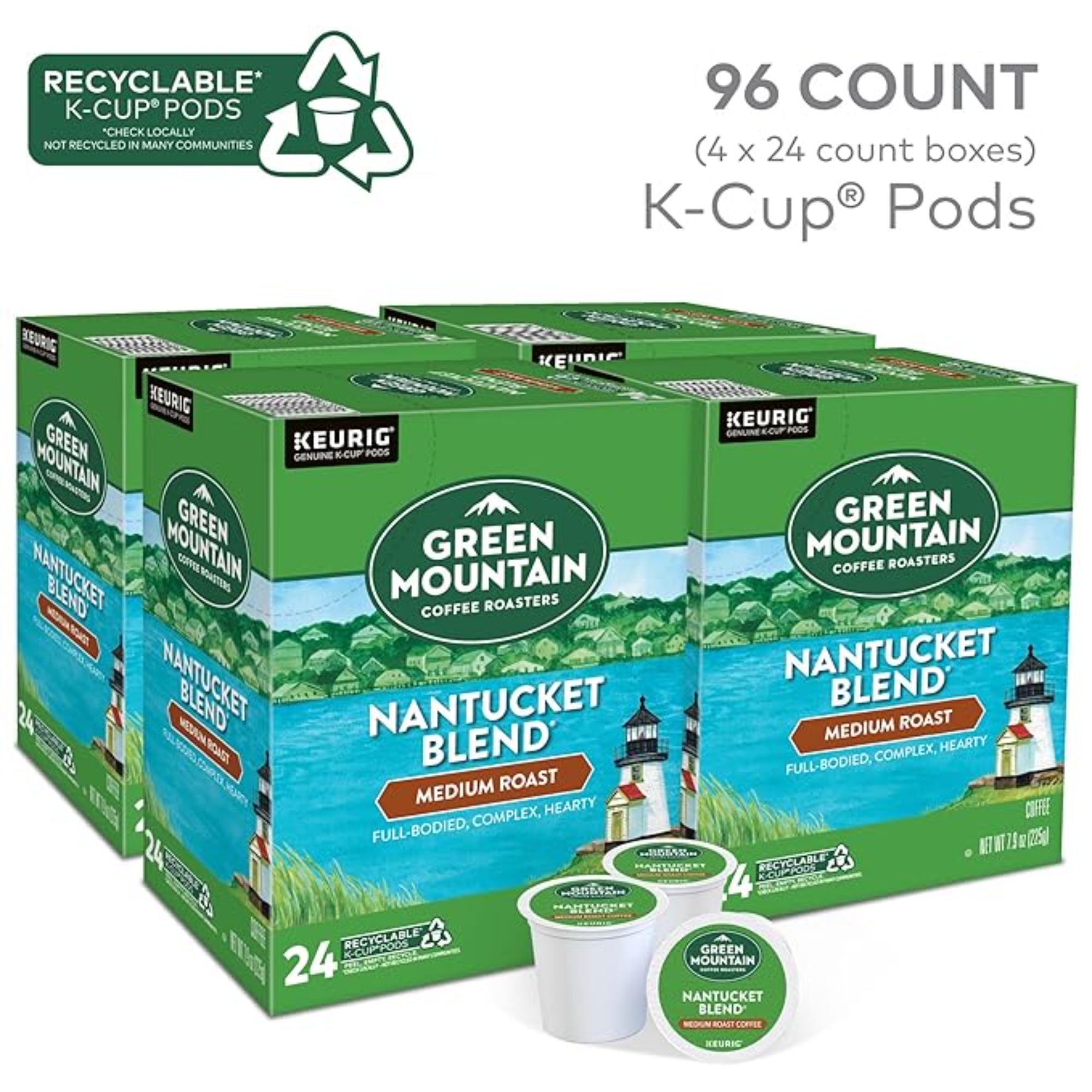 Green Mountain Coffee Roasters Nantucket Blend 96 pods