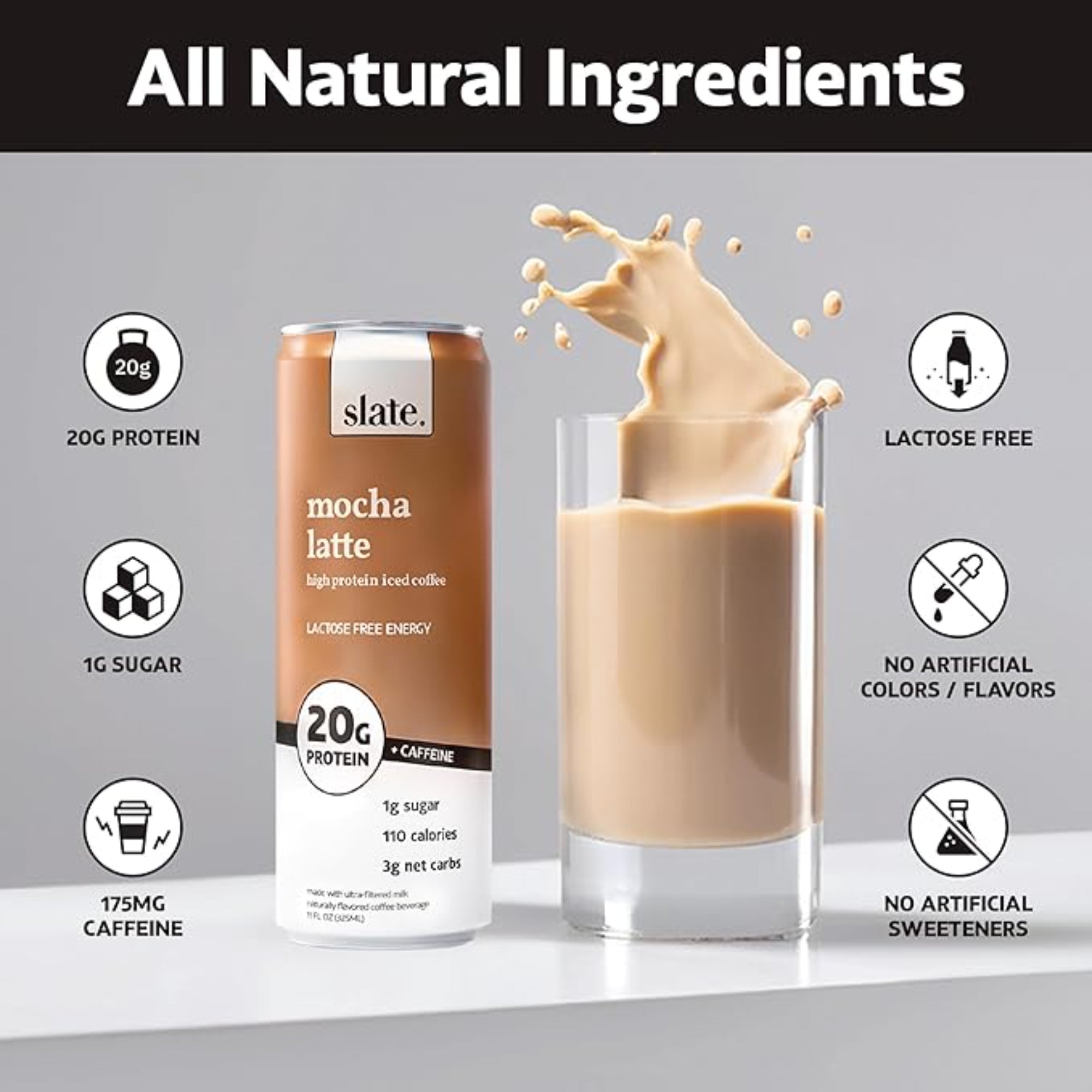 Slate Milk - High Protein Iced Coffee 11 fl oz 12 Cans