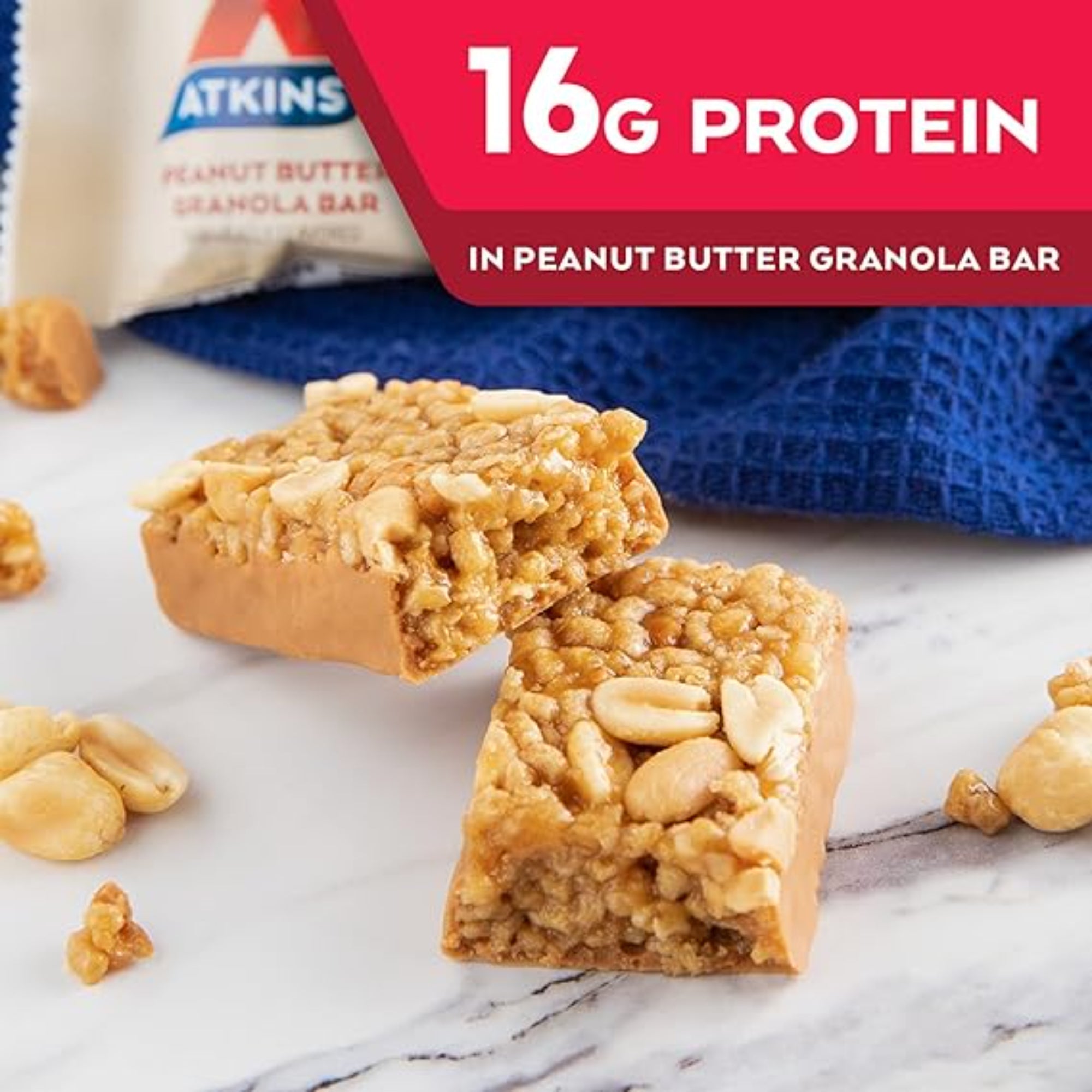 Atkins Peanut Butter Granola High Protein Bar 12 Count