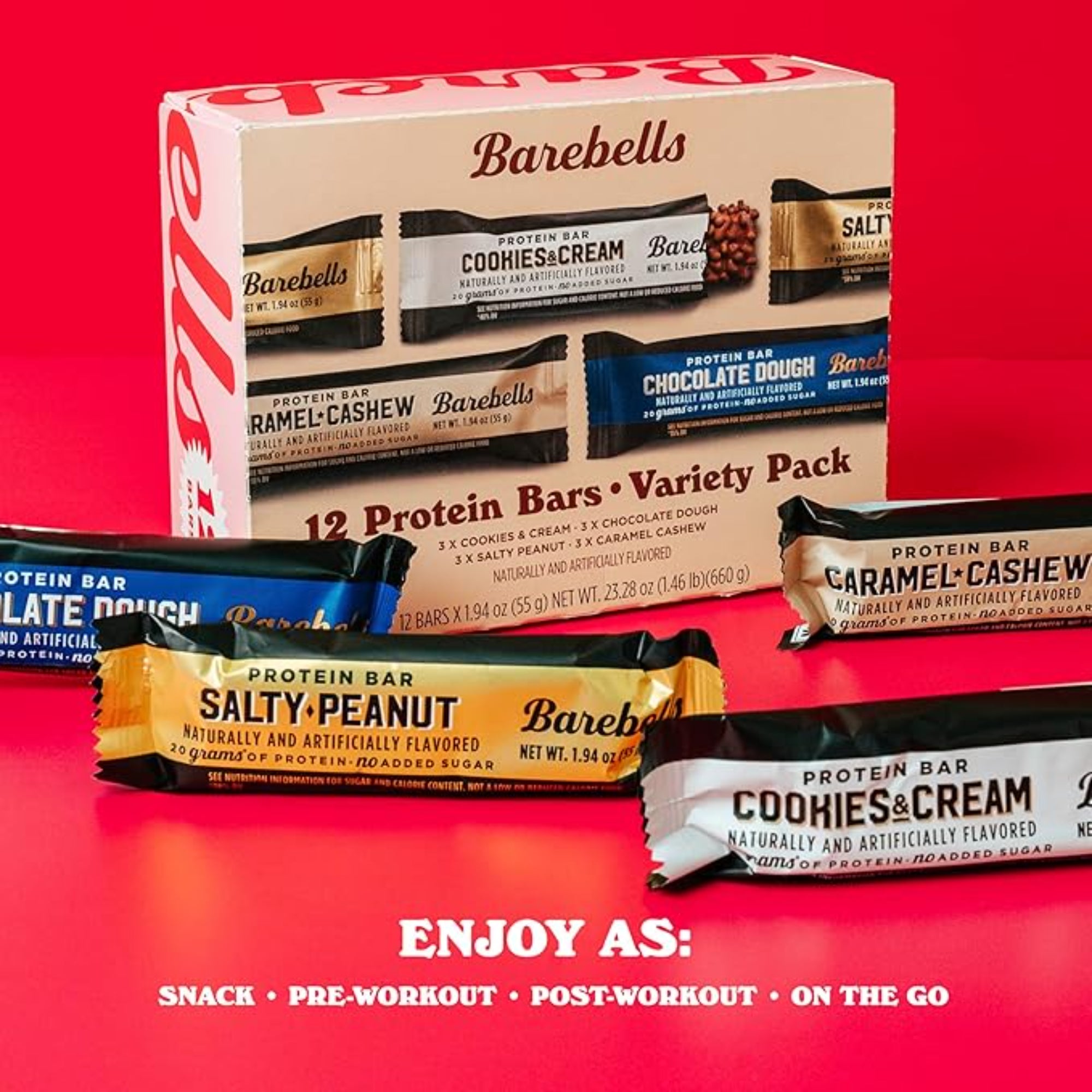Barebells Protein Bars Variety Pack - 12 Count, 1.9oz Bars
