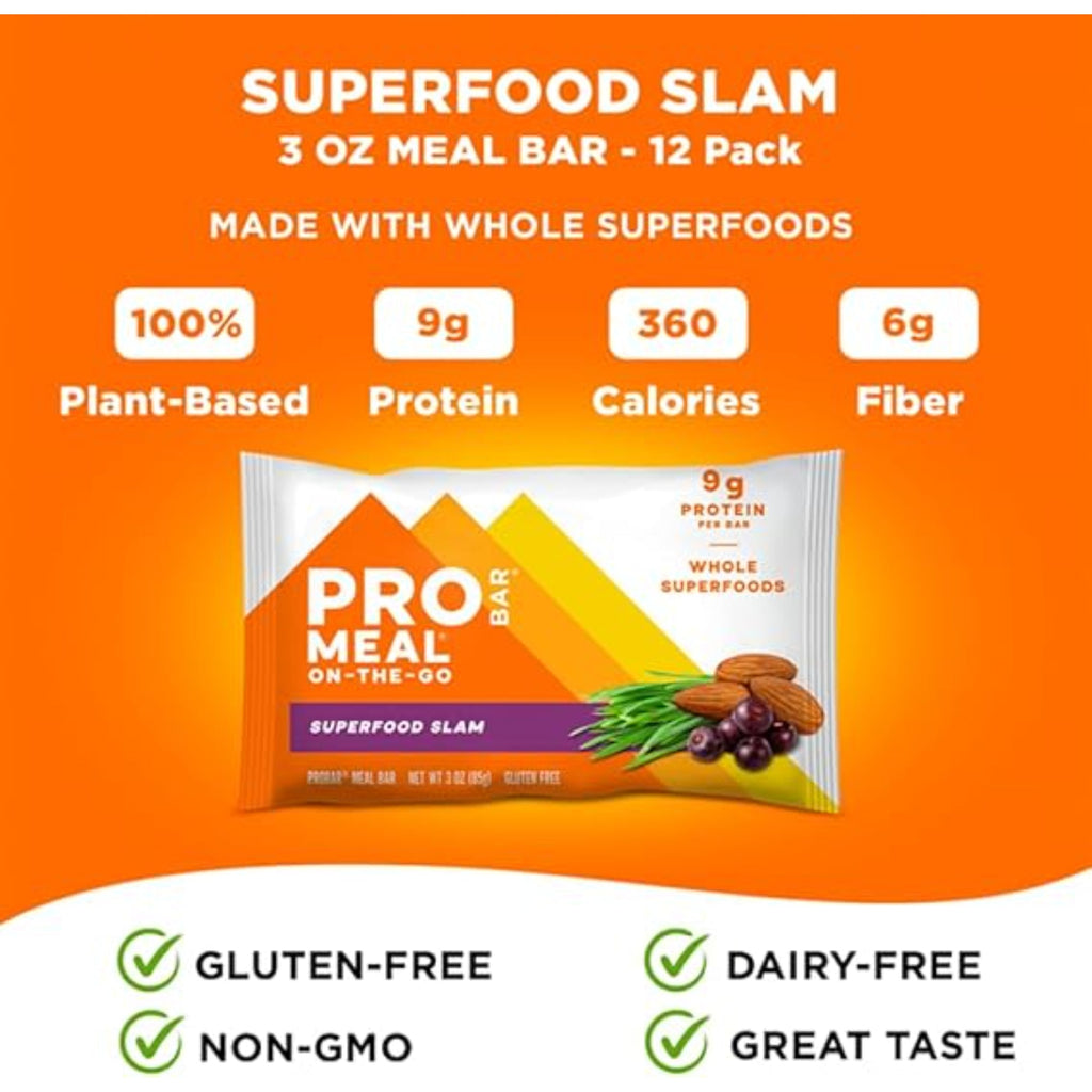 PROBAR - MEAL Bar, Superfood Slam (12 Count)