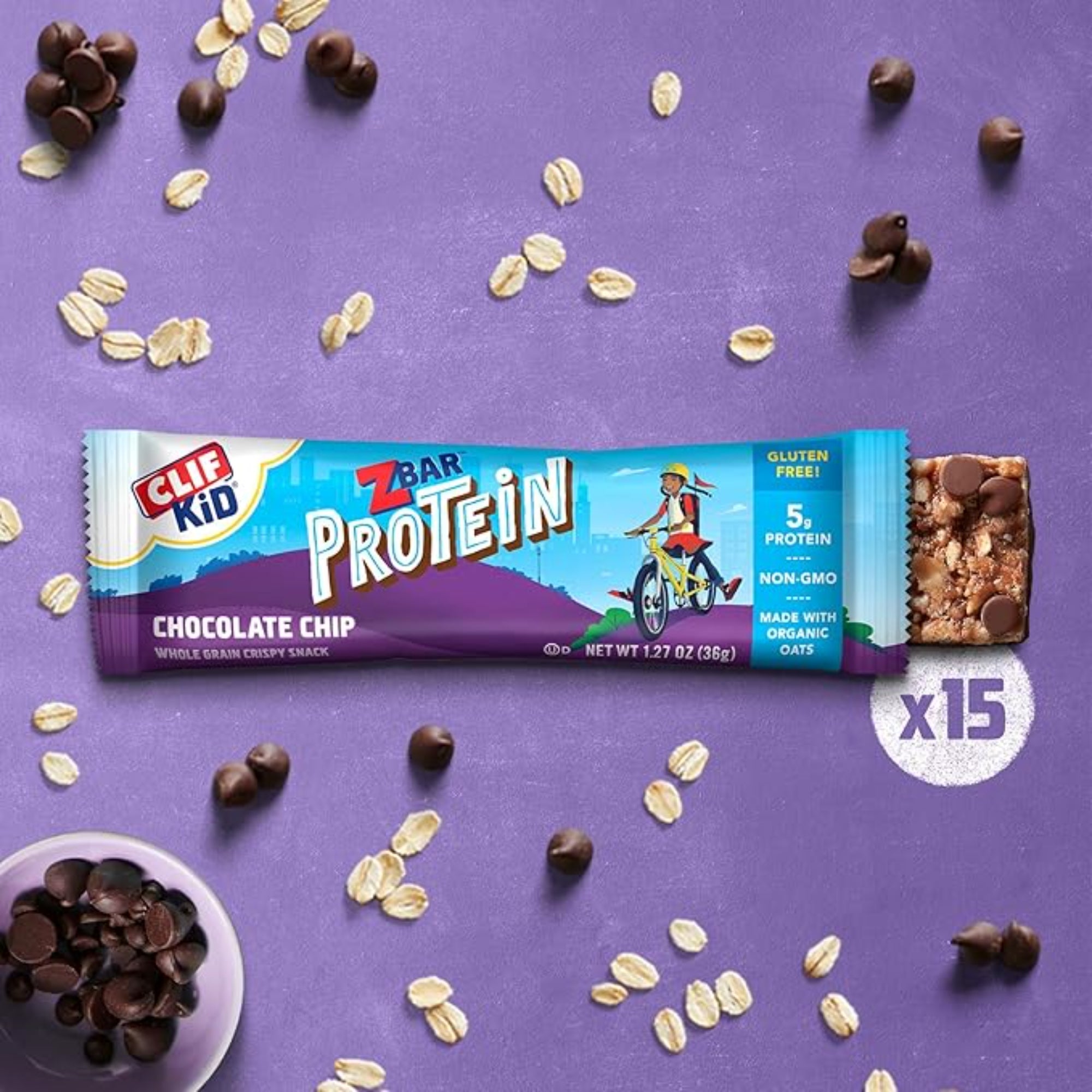 Zbar Protein - Chocolate Chip Gluten Free Protein Bars (15 Pack)