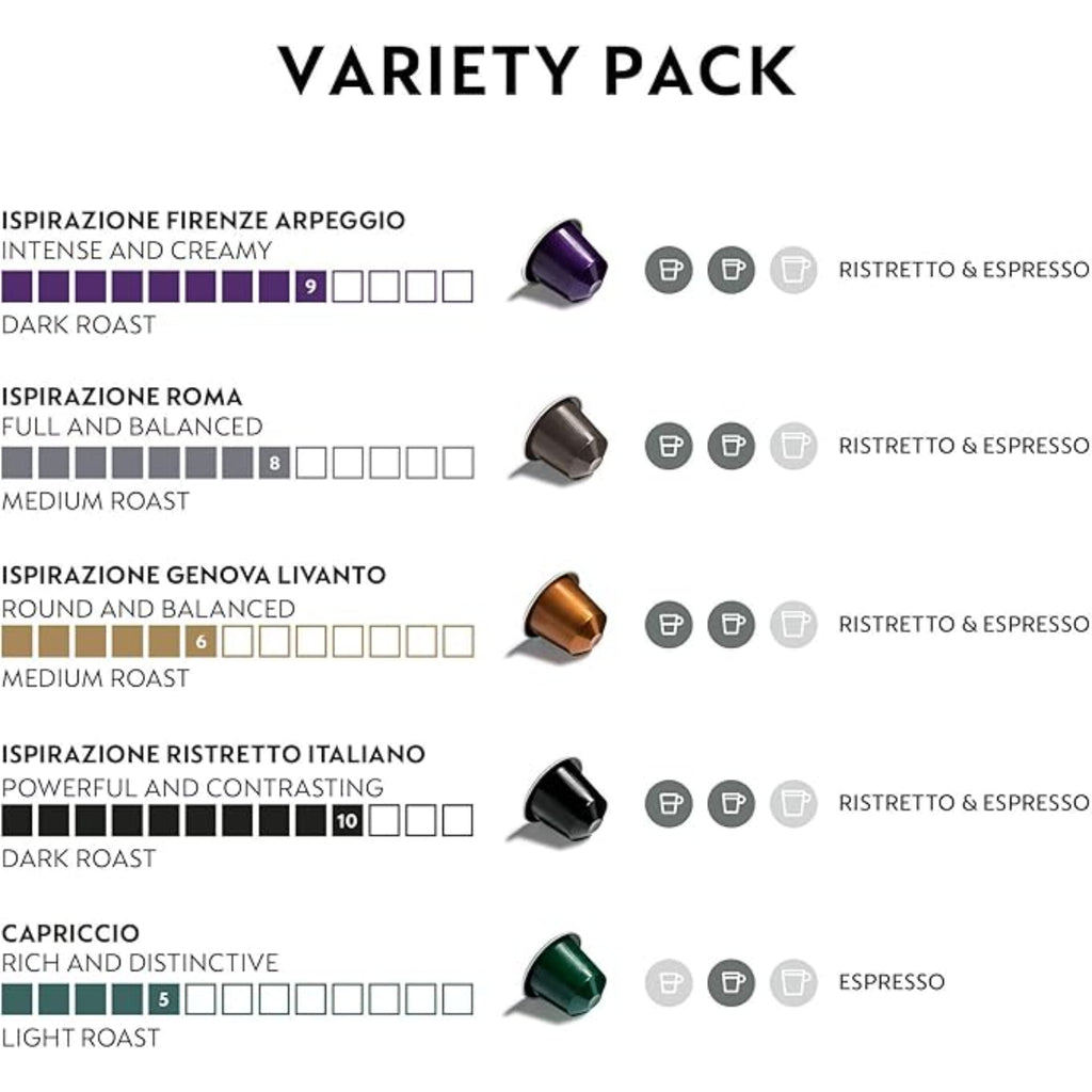 Nespresso Capsules Original Line, Ispirazione Variety Pack 50 Pods