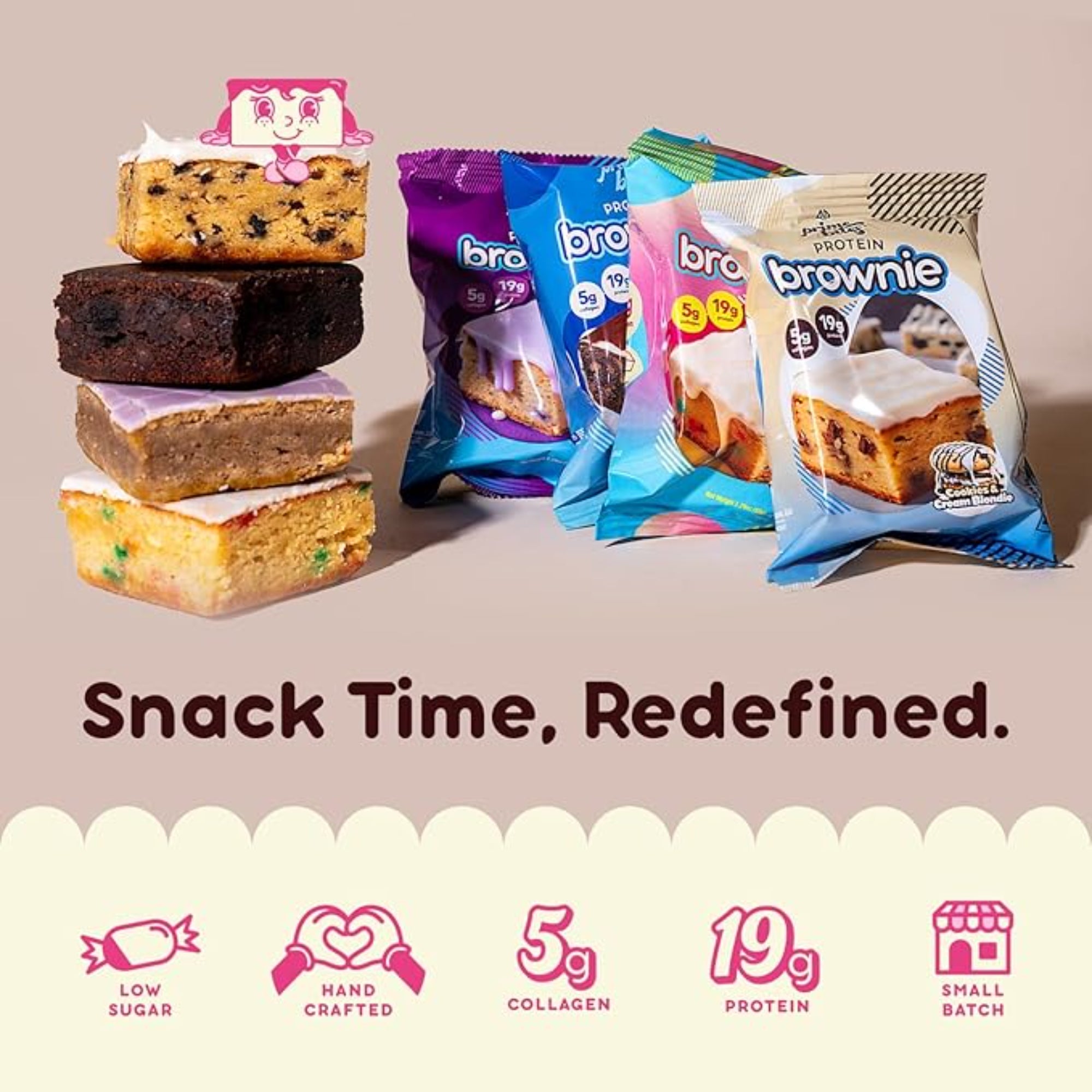 Prime Bites Protein Brownie 12 Bars per Box (Variety Pack)