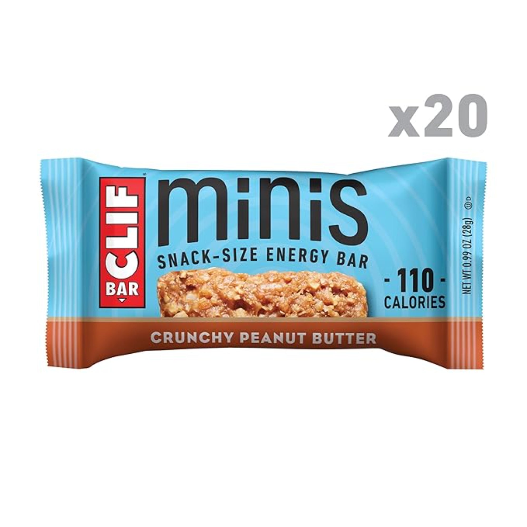 CLIF BAR Minis - Crunchy Peanut Butter (20 Pack)