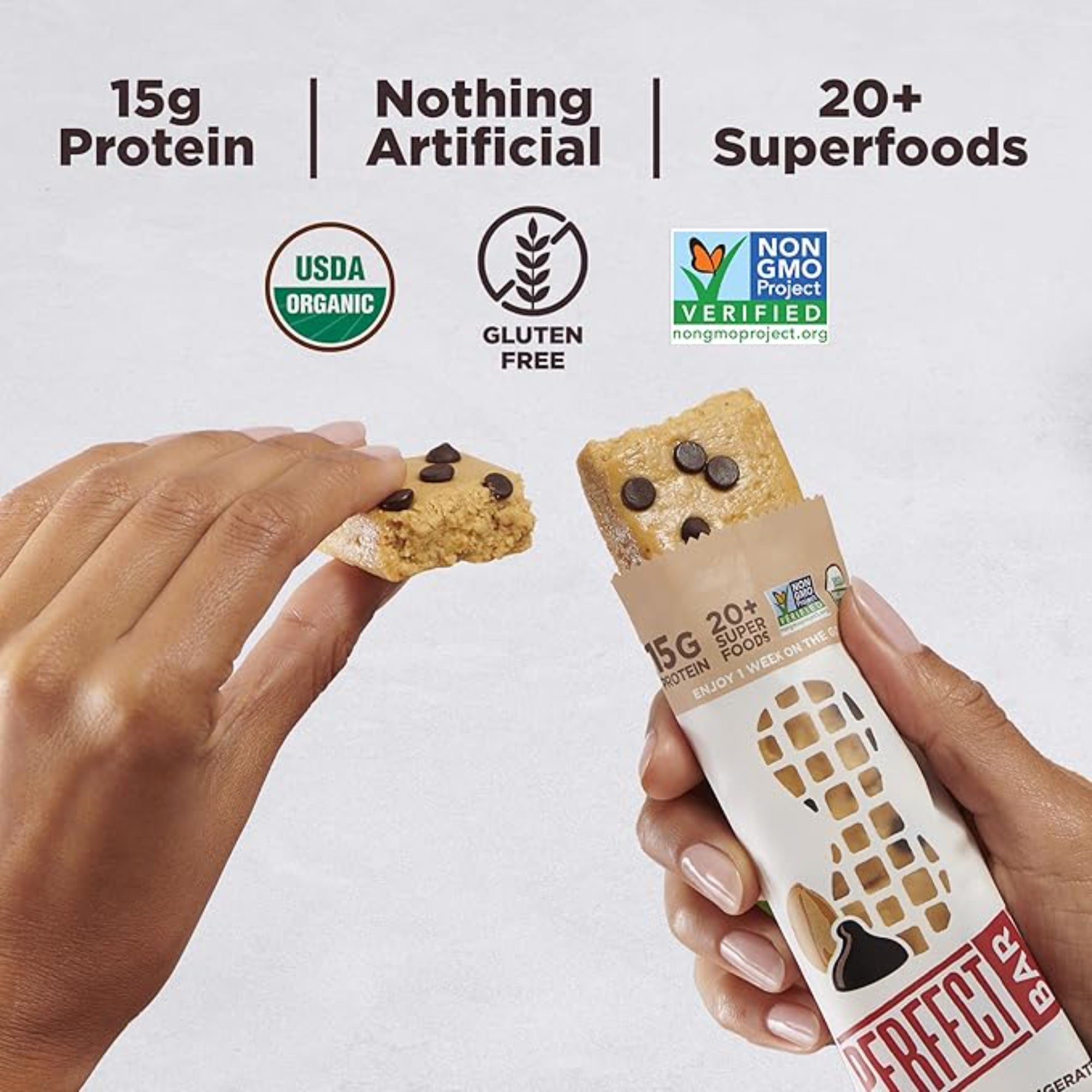 Perfect Bar, Dark Chocolate Chip Peanut Butter Protein Bar 10 Count