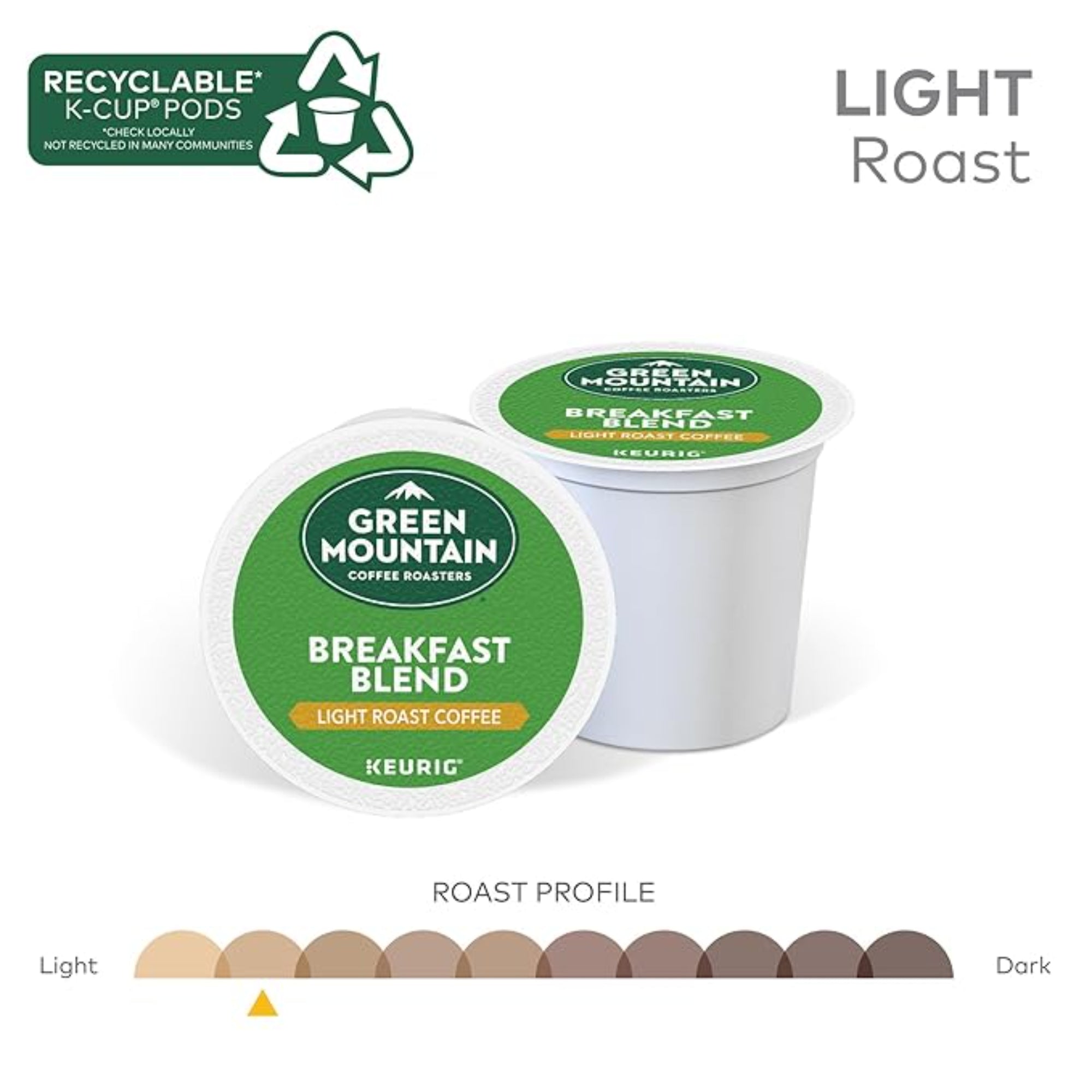 Green Mountain Coffee Roasters Breakfast Blend Single Serve K-Cup 96 Count