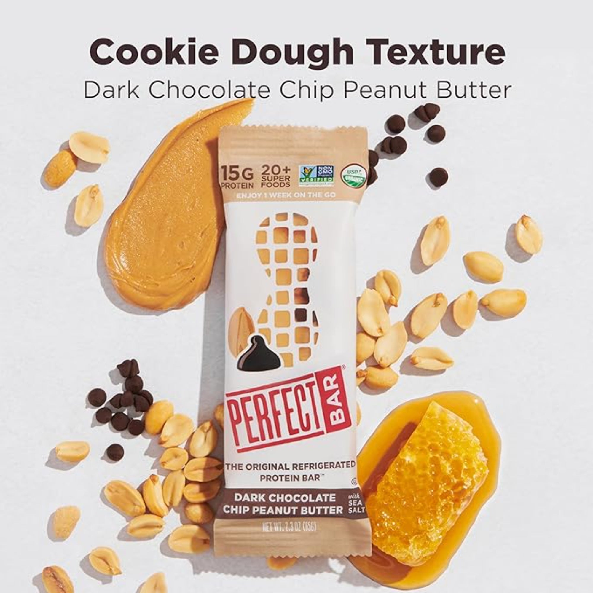 Perfect Bar, Dark Chocolate Chip Peanut Butter Protein Bar 10 Count