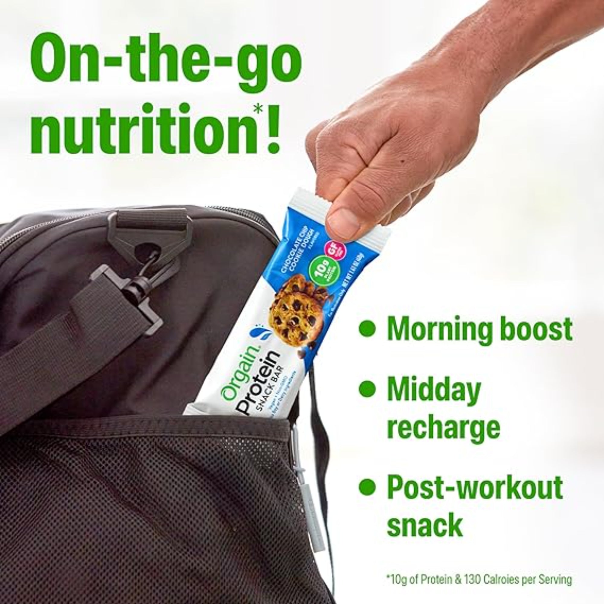 Orgain Protein Bar Chocolate Chip Cookie Dough 1.41 Oz (Pack of 12)