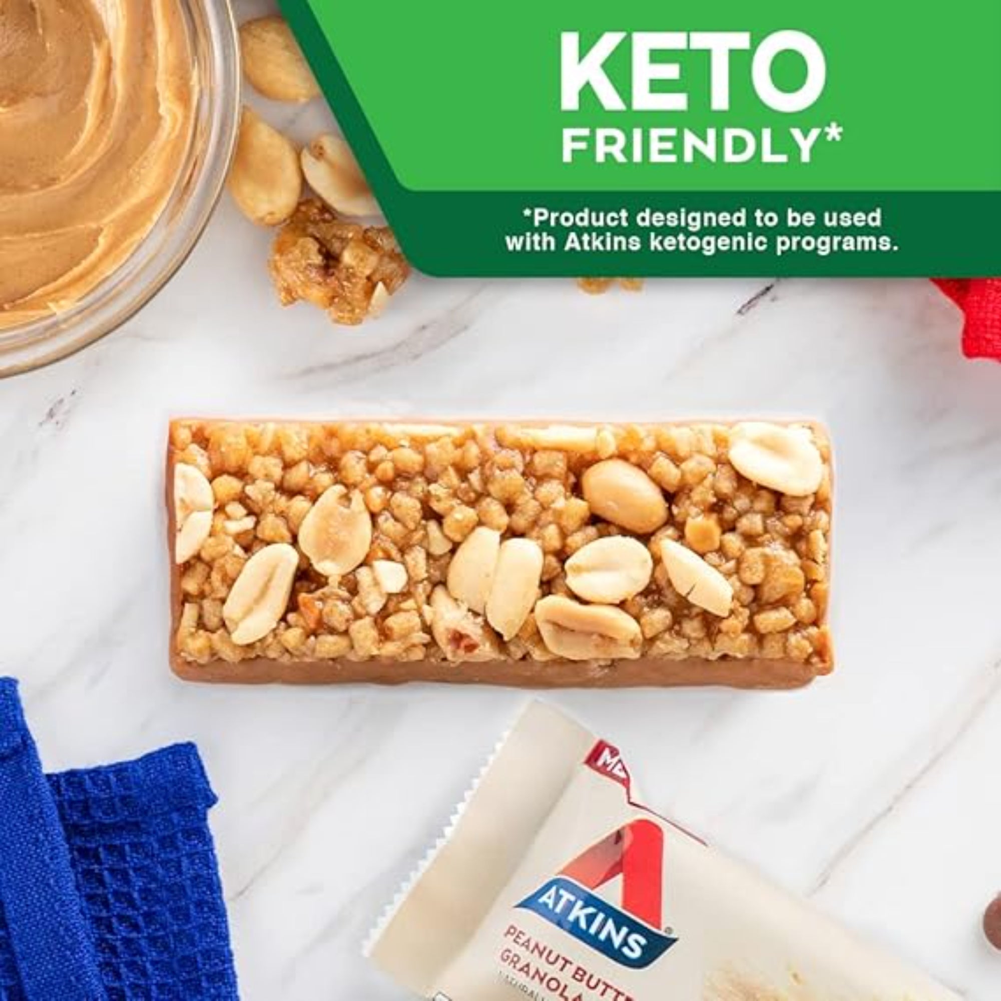 Atkins Peanut Butter Granola High Protein Bar 12 Count