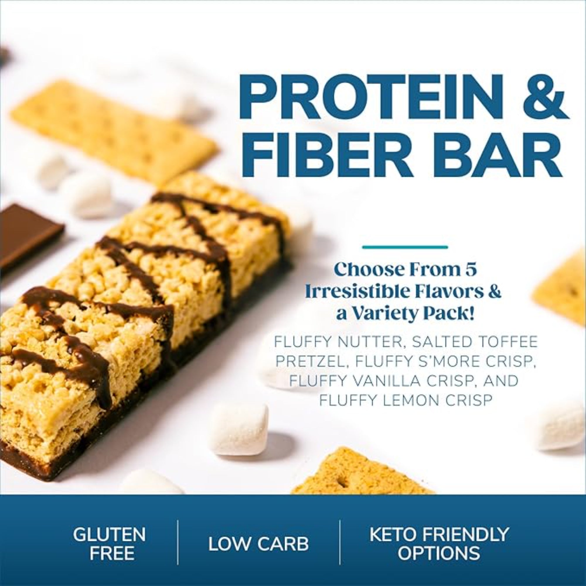 Wonderslim High Fiber Protein Bars, Salted Toffee Pretzel, 7 Pack