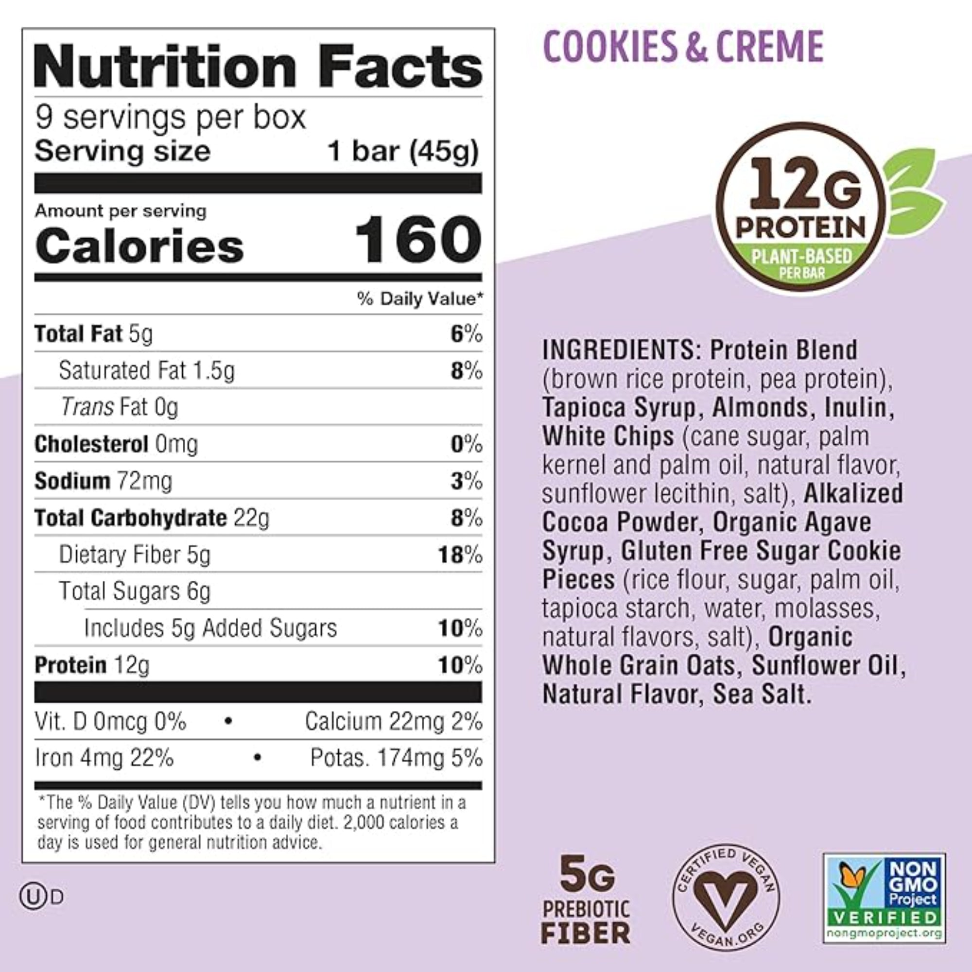 Lenny & Larry's Cookie-fied Protein Bar Cookies & Creme