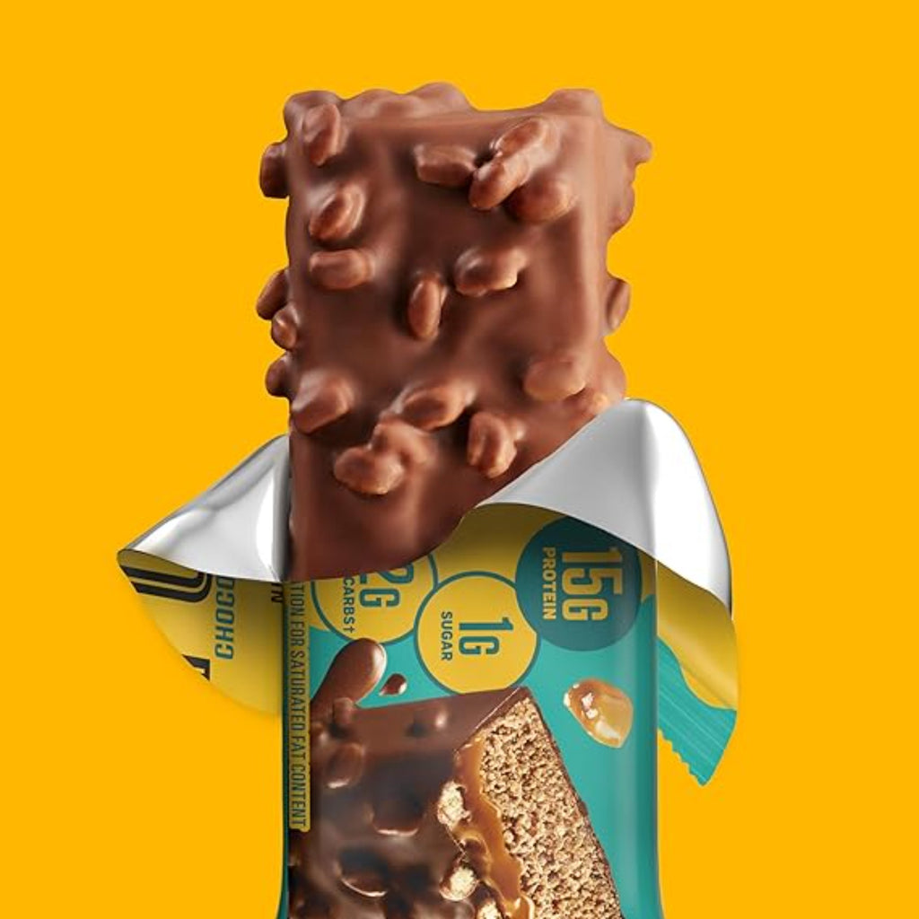 FULFIL Protein Snack Bars Chocolate Salted Caramel Flavored 12 Count